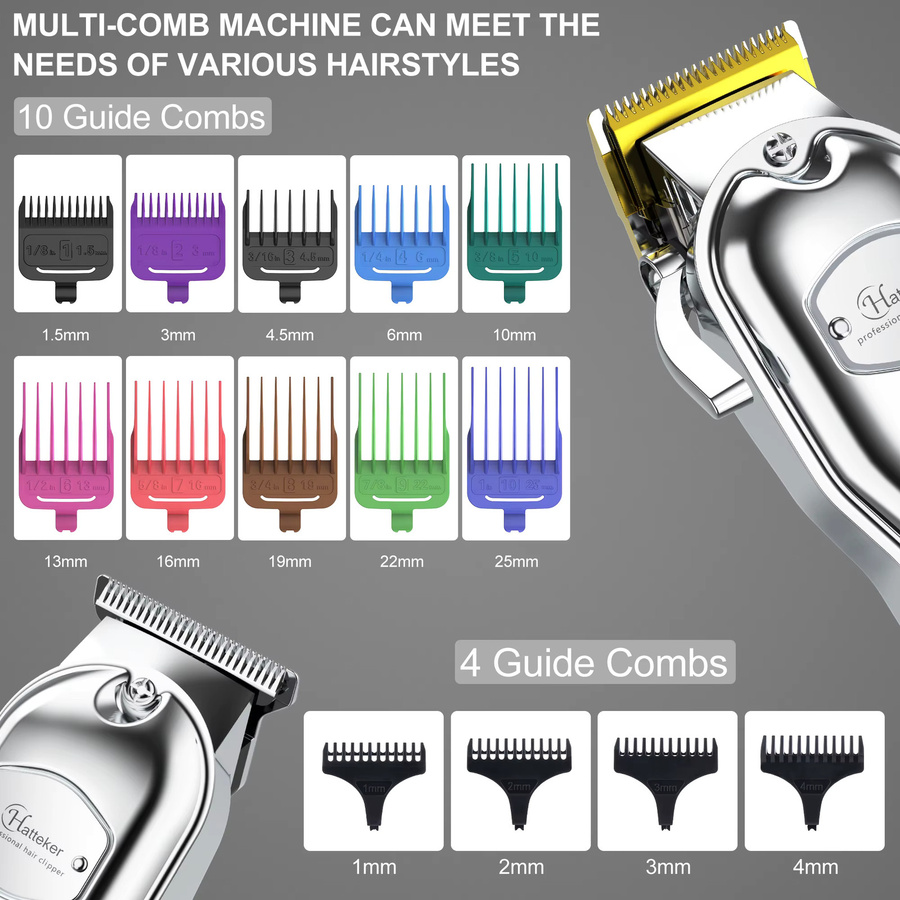 Hatteker Haarschneidemaschinen- & Trimmer-Set, Silber, Herren - Bild 2