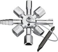 Knipex TwinKey Universalschlüssel Schaltschrankschlüssel aus Edelstahl in Silber - Bild 2