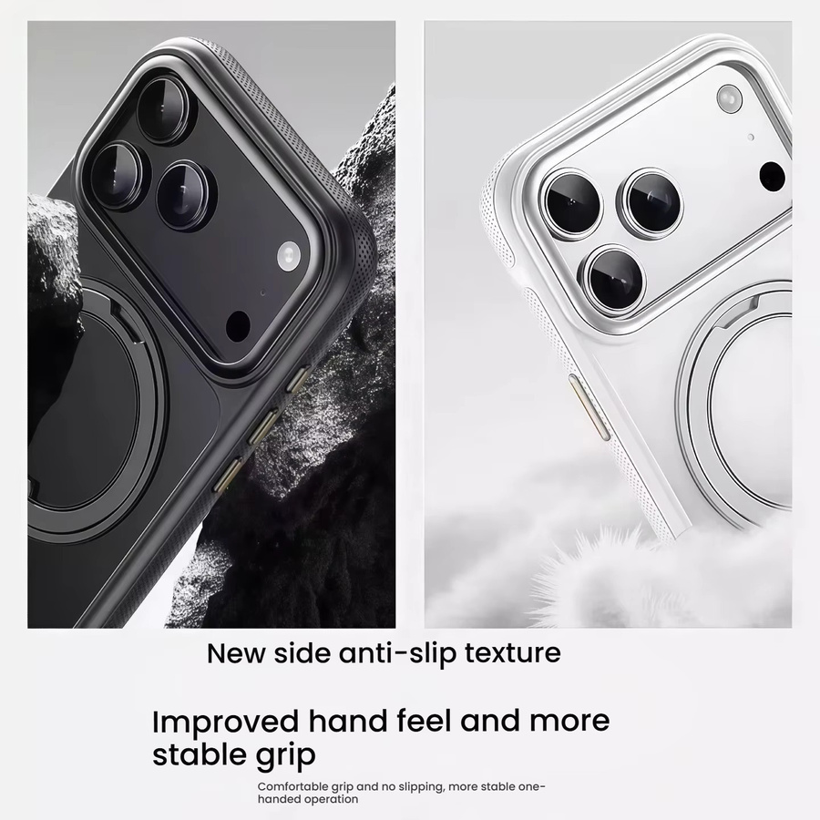 Transparente stoßfeste Handyhülle mit 360 Grad rotierendem Ständer für iPhone 17 Pro Max, iPhone 17 Pro und iPhone 17 Air - Bild 1