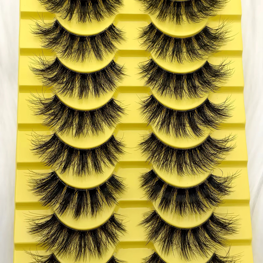 JIEFUXIN Künstliche Wimpern, Black, 10 Paar, Unisex - Bild 6