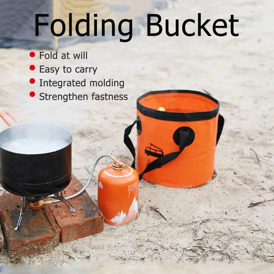 Binchi Outdoor Produkt Tragbarer Faltbare Eimer Wasserdicht für Camping und Angeln in Orange, 10L oder 20L - Bild 3