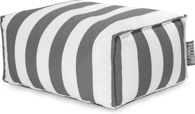 Sitting Point Hocker Santorin Roll 100 in Anthrazit mit Streifen-Muster - Bild 1
