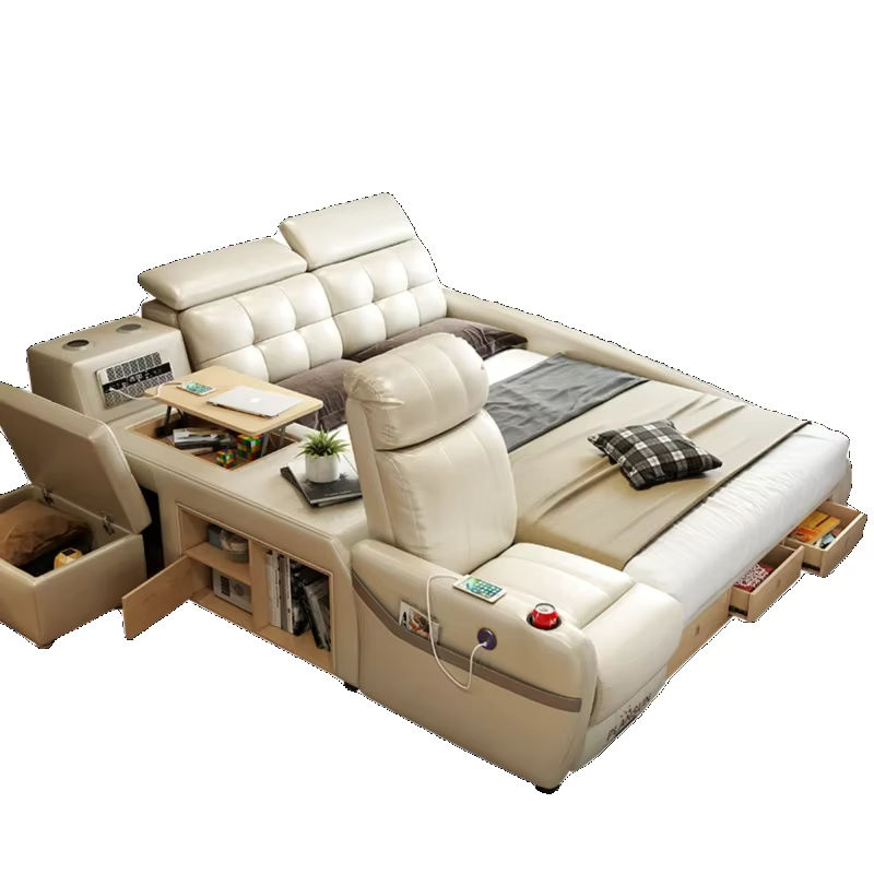 DUTRIEUX Doppelbett im nordischen Design mit gepolstertem Kopfteil, Breite: 150 cm, Tiefe: 200 cm - Bild 4