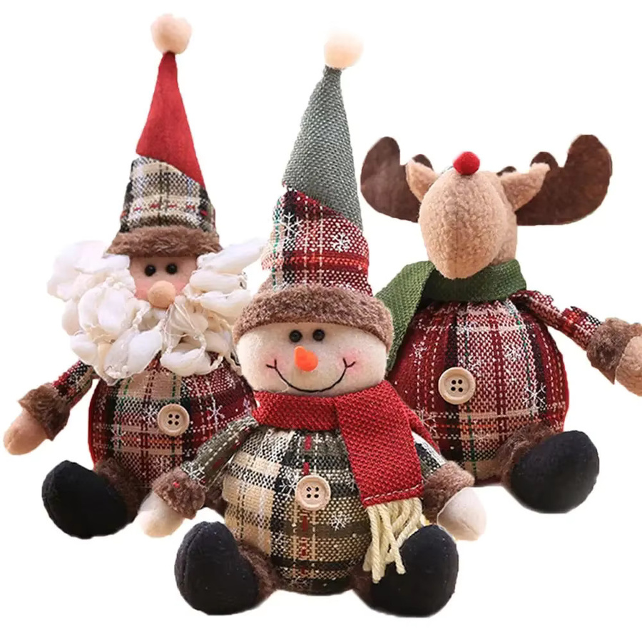GOT-TOG Weihnachtspuppen als Tischdekoration mit Schneemann und Rentier in Mehrfarbig - Bild 4