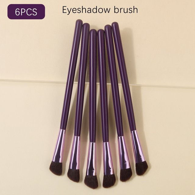 KOSSHOW Make-up-Pinsel-Set, 6 Stück, lila Holzgriff - Bild 1