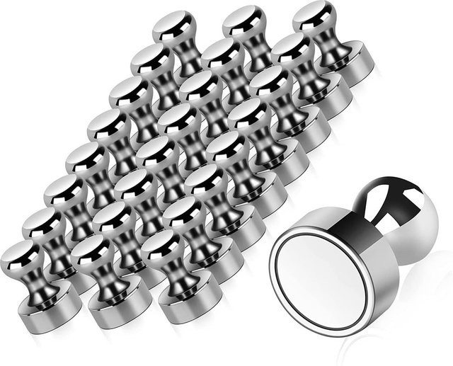 Superstarke Neodym-Kegelmagnete in Silber für Pinnwände und Kühlschränke, 10 Stück - Bild 1
