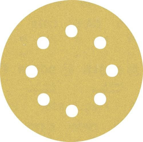 Bosch Expert C470 Exzenterschleifpapier gelocht Körnung 180 Durchmesser 115 mm gelb 5 Stück - Bild 1