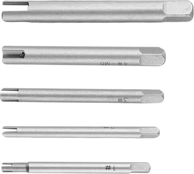 VIBRATITE Gewindebohrer-Extraktor Set aus Stahl, 5x M4-M10 Schraubenentferner, Farbe: Silber - Bild 1