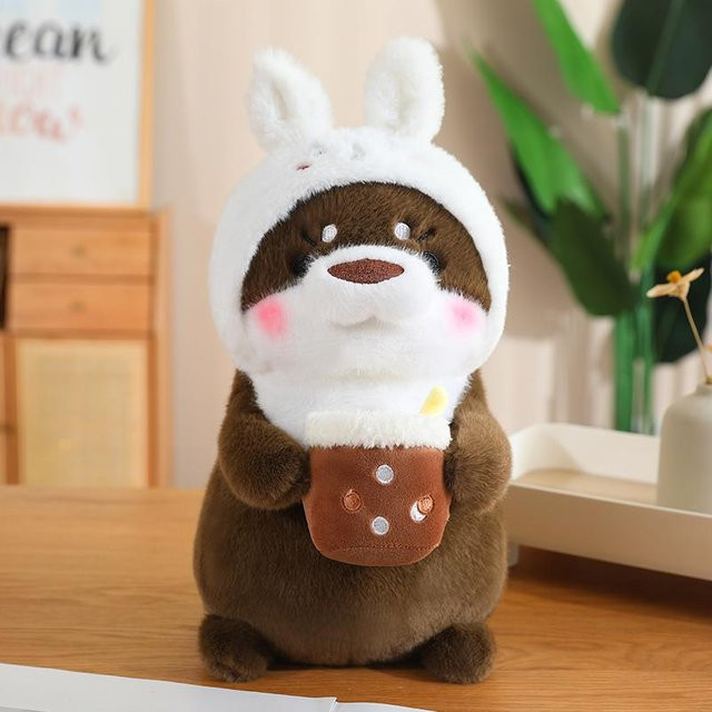 Yiran toy Otter Plüschtier, braun, 30cm - Bild 1