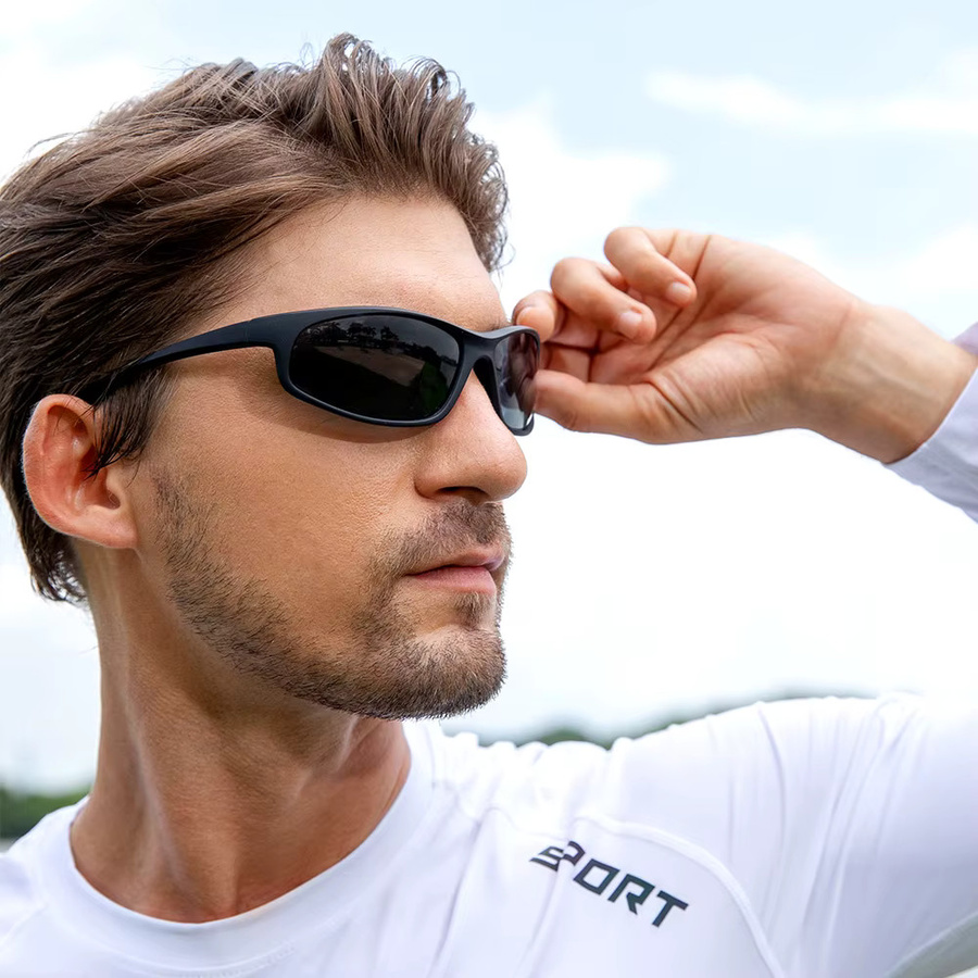 KINGSEVEN Sportsonnenbrille, Vollrand, Kunststoff, Schwarz, Unisex - Bild 4