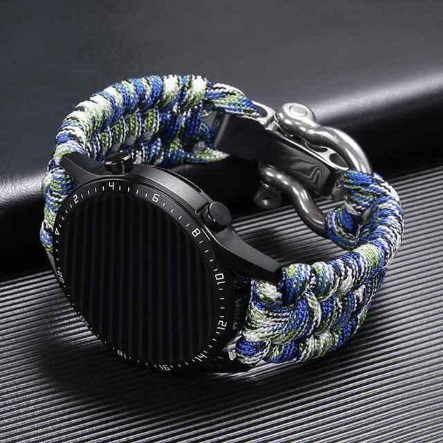 Uhrenarmband Nylon, 22 mm, navy blau, Herren - Bild 1