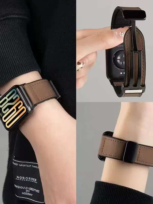 Xiaomi Uhrenarmband Silikon und Leder, magnetische Schnalle - Bild 1