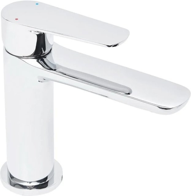 Swiss Aqua Technologies Einhebelmischer Waschtischarmatur in Chrom mit wassersparender Funktion, Höhe: 14 cm - Bild 1