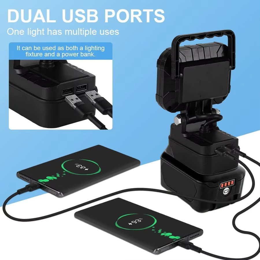 Makita LED-Arbeitsleuchte für 18V Li-Ionen-Akkus mit 15 LEDs in Schwarz - Bild 5