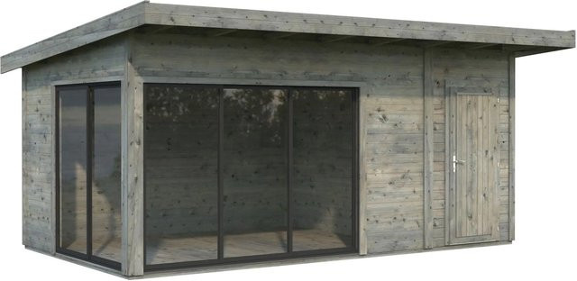 Palmako Gartenhaus Andrea Slide Plus aus Holz mit Pultdach in Grau - Bild 1