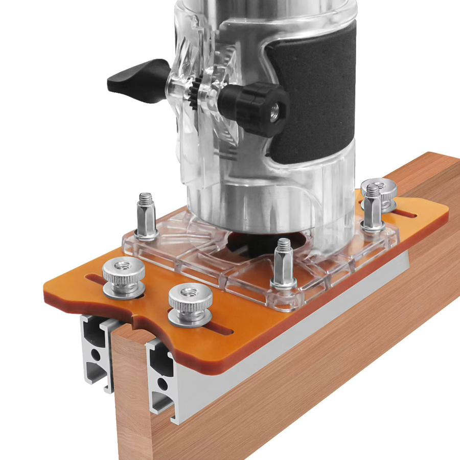 Qiilu Holzfräserbasis aus Aluminiumlegierung mit 2-in-1-Design zum präzisen Schlitzen und Anfasen - Bild 4