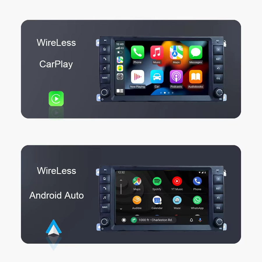 Sadocom Android 13 Multimedia Player für Porsche Cayenne 955 957 9PA 2002-2010 mit 7 Zoll IPS Display, 8GB RAM, 128GB Speicher, Carplay, DSP, GPS und Wifi in Schwarz - Bild 2