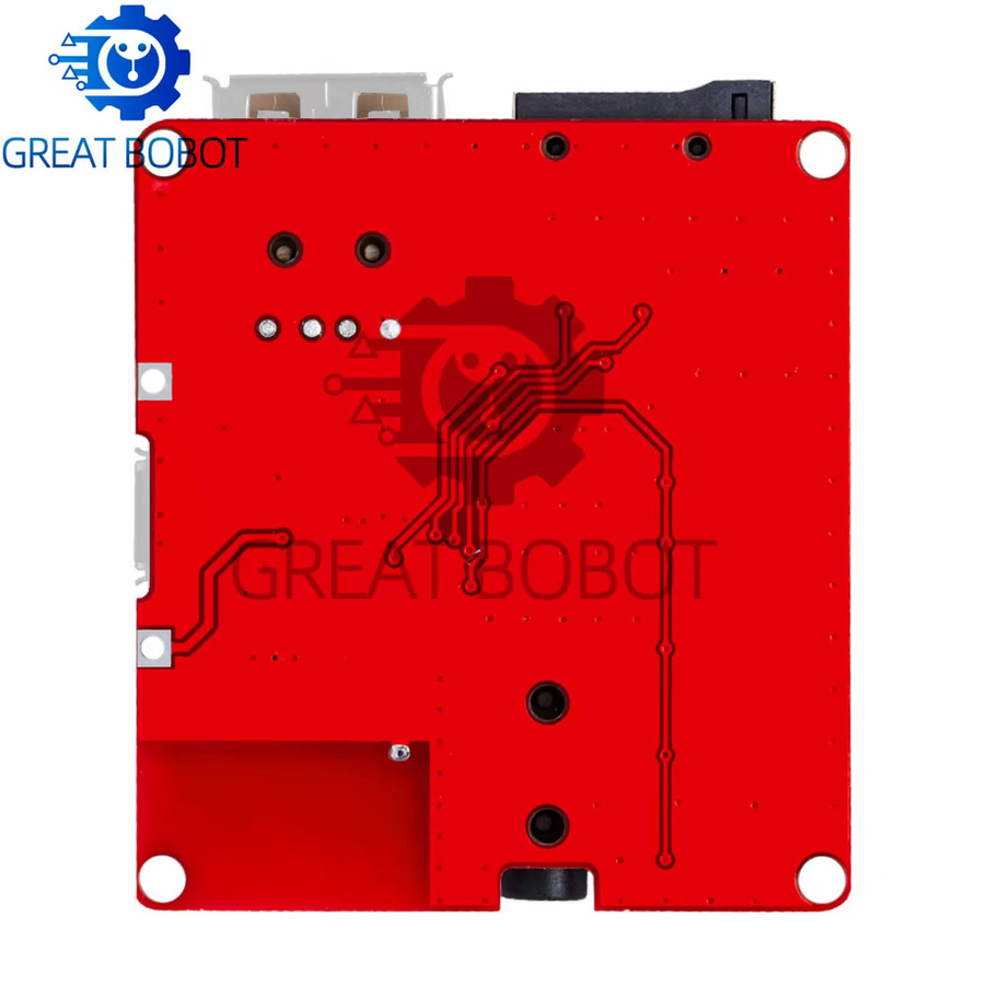 Baishundianzi Bluetooth 4.1 Audio Empfänger Modul mit MP3 WAV Decodierung, USB, TF und IR-Fernbedienung, 3W, Rot - Bild 3