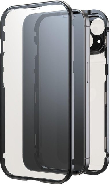 Cover 360° Glass Handyhülle für Apple iPhone 15 in Schwarz und Transparent - Bild 1