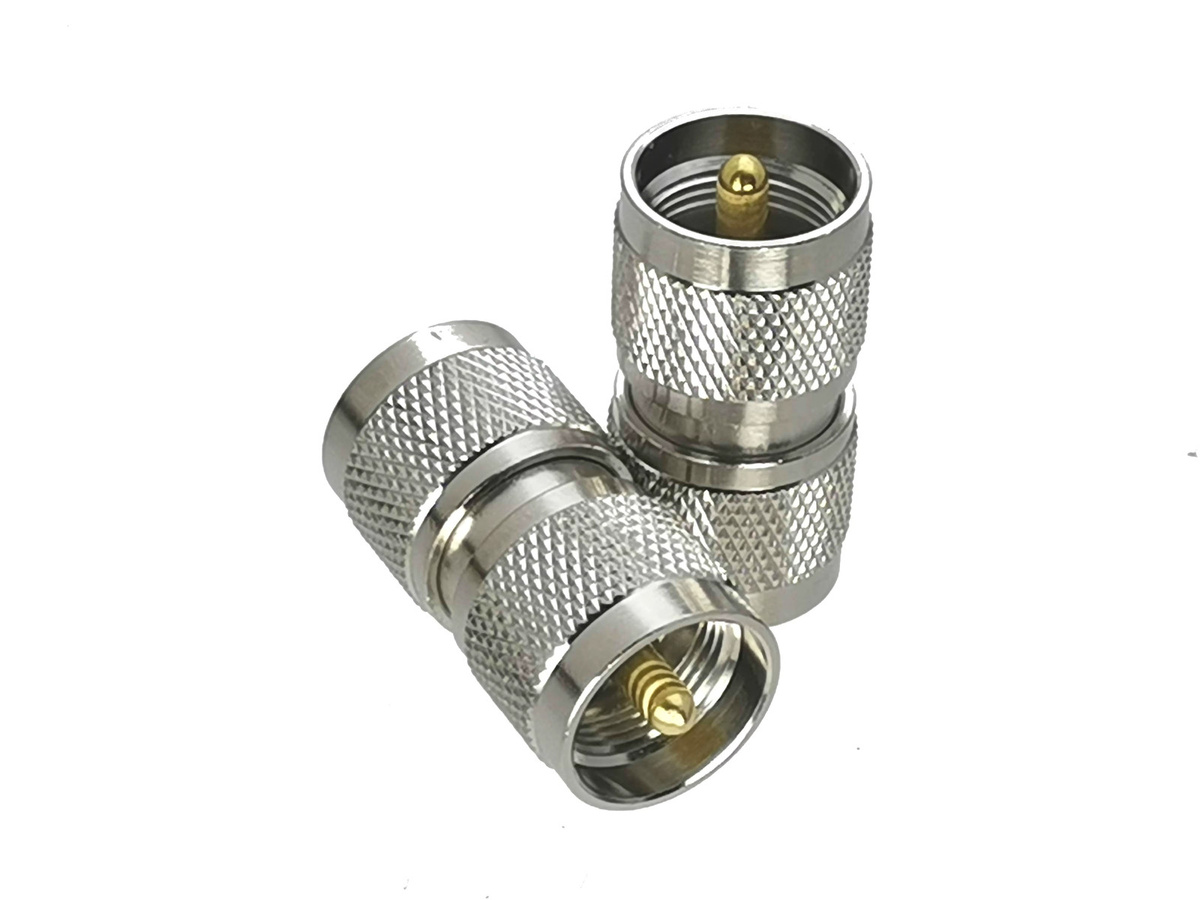 UHF auf UHF SO239 PL259 HF-Adapterstecker mit Flansch in Silber, gerade und rechtwinklig, 1 Stück - Bild 2