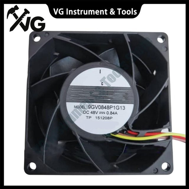 Sanyo Denki Server-Lüfter 9GV0848P1G13 DC 48V 0,84A Schwarz B/T/H: 80 x 80 x 38 mm - Bild 1