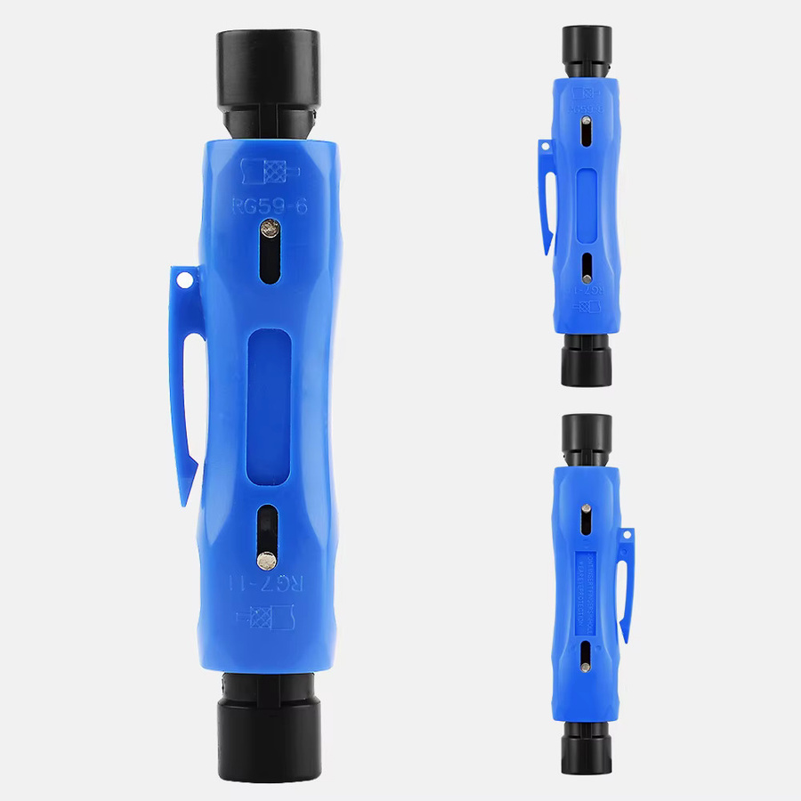 Tragbarer Stift-Koaxialkabel-Abisolierer für RG6 RG7 RG11 RG59 in Blau - Bild 2