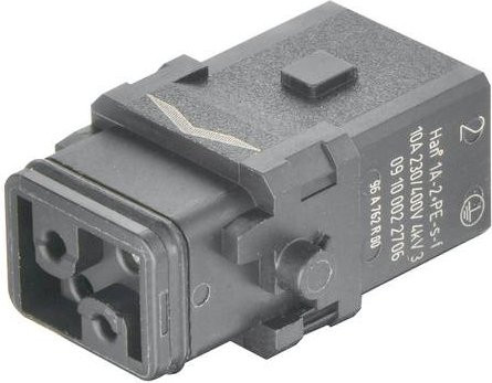 HARTING Stifteinsatz 09100022706 mit 2 Schrauben in Schwarz aus Kunststoff - Bild 1