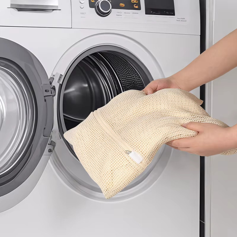 Weedi 3-teiliges Set Feinmaschige Wäschenetze in Beige als langlebige Wäschebeutel und Organizer für BHs und Kleidung - Bild 3