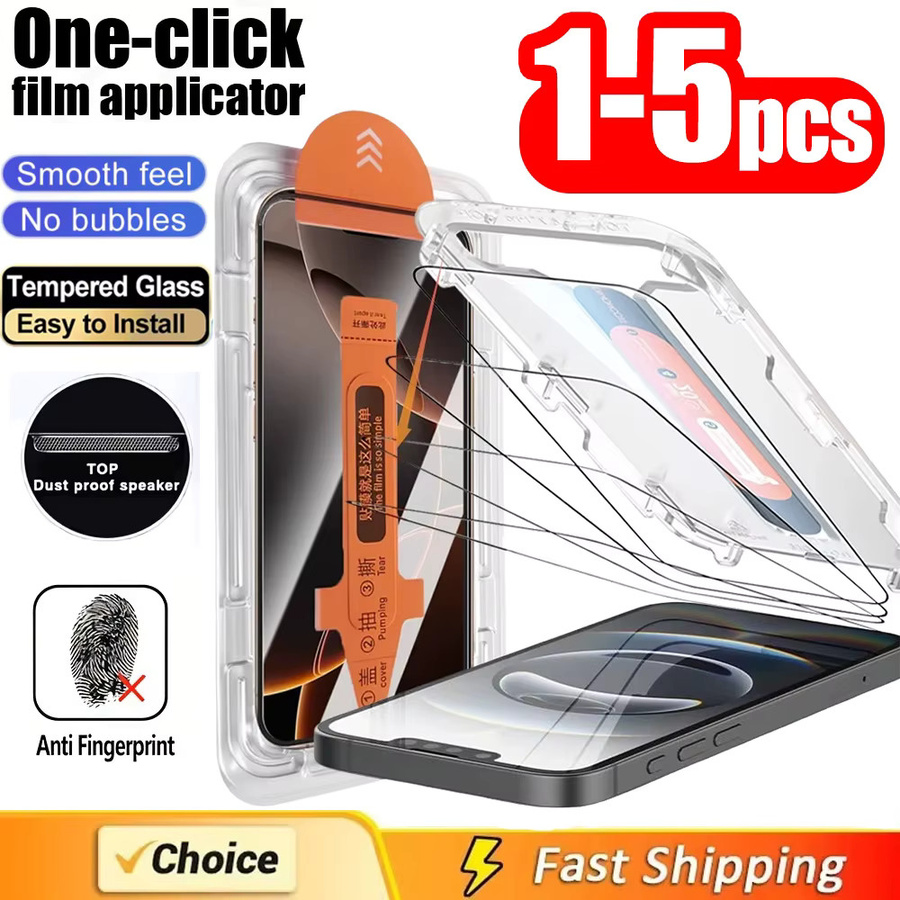 Bolomboy HD Displayschutzfolie aus gehärtetem Glas für iPhone Modelle, transparent - Bild 5