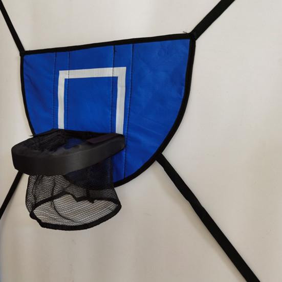 MUQZI Trampolin-Basketballkorb mit 3 Bällen und Pumpe, blau, 4-teiliges Set - Bild 2