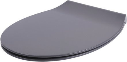 Sanilo WC-Sitz Flat in Grau, oval, B/L: 37,7 x 47 cm - Bild 1