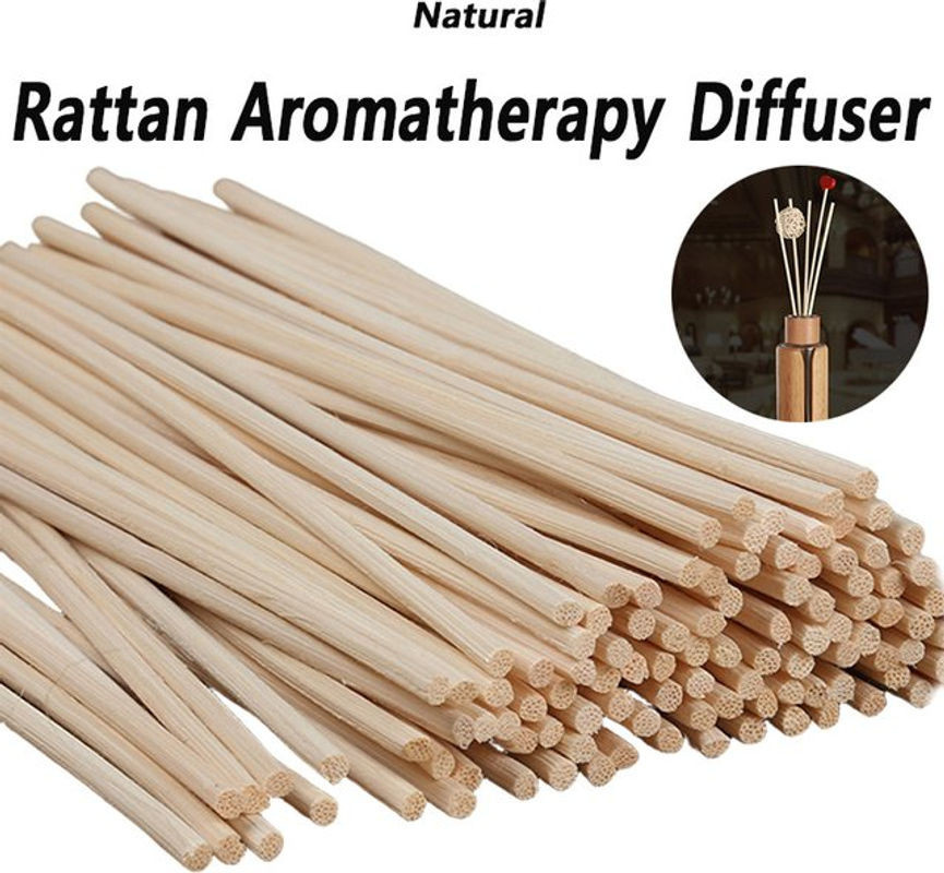 Natürliche Rattan Diffusor Sticks für Aromatherapie, extra dick, beige, rund - Bild 1