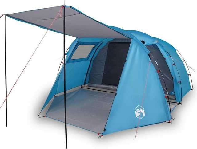 Furnicato Campingzelt Tunnel Blau, 4 Personen, H x B x T: 153 x 420 x 260 cm - Bild 1