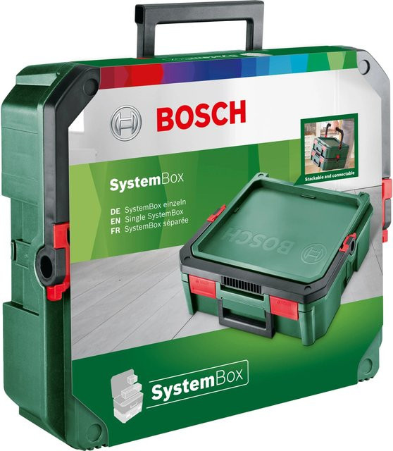 Bosch SystemBox S unbestückte Werkzeugkiste aus Kunststoff in Grün, B/T/H: 39,0 x 34,3 x 13,3 cm - Bild 2