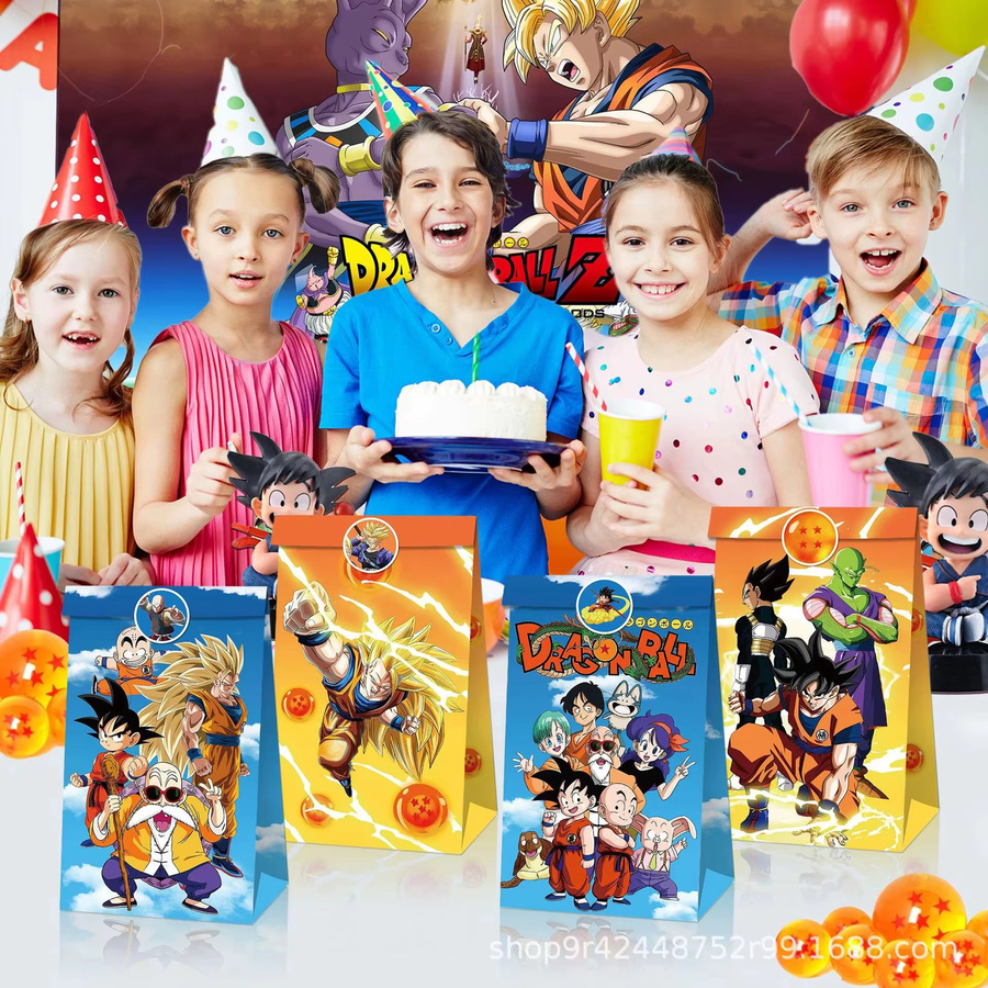 Bandai Dragon Ball Geschenktüten aus Kraftpapier mit Griffen in Mehrfarbig für Kindergeburtstage und Babypartys - Bild 4