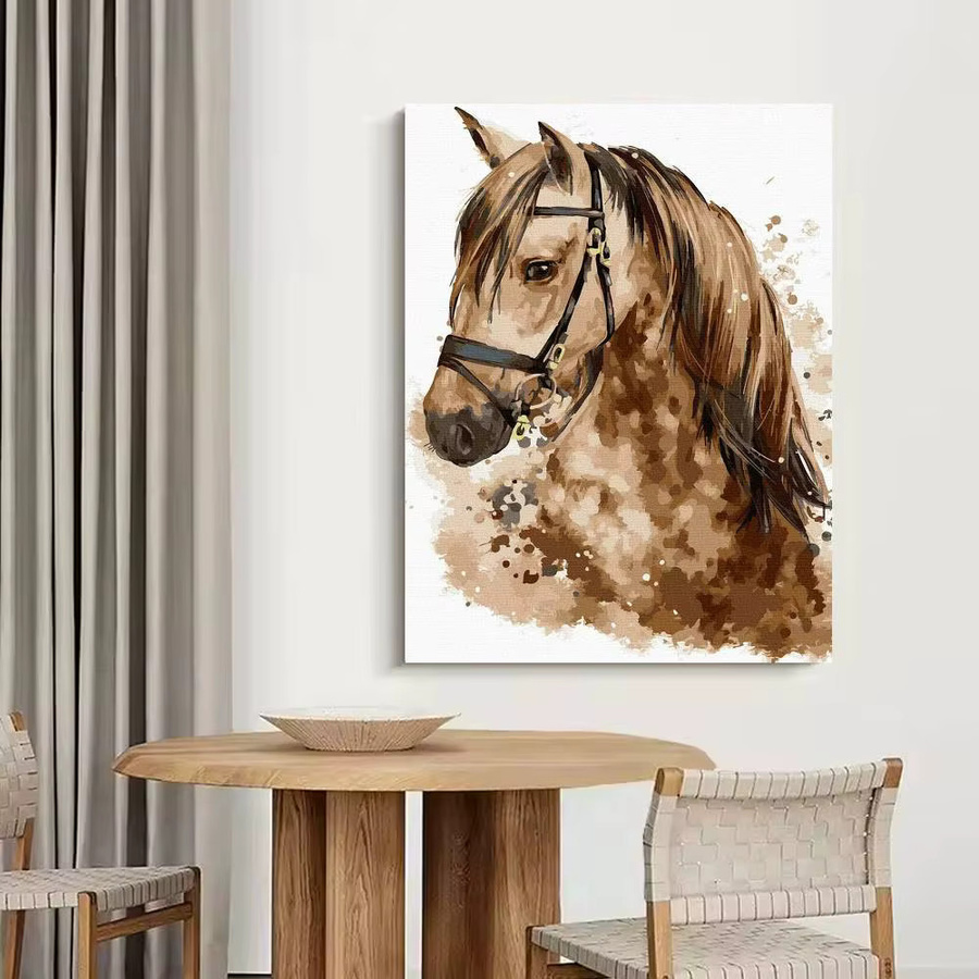 Abstraktes Pferd Poster von Potdemiel als selbstklebende Wandkunst zur modernen Raumdekoration - Bild 3