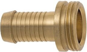 GEKA Messing Verschraubung 1/3 schwer, Farbe: Gold, Anschluss: G1", 25mm - Bild 1