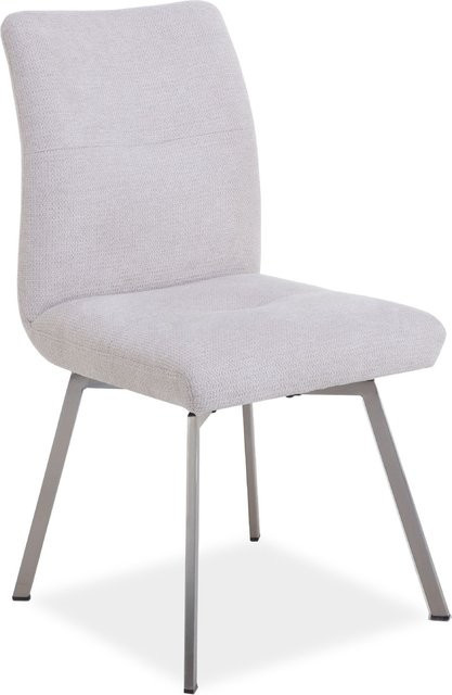 Polsterstuhl SANSIBAR KOLLUND Freischwinger aus Stoff in Grau und Grün B/T/H: 48 x 62 x 87 cm - Bild 1
