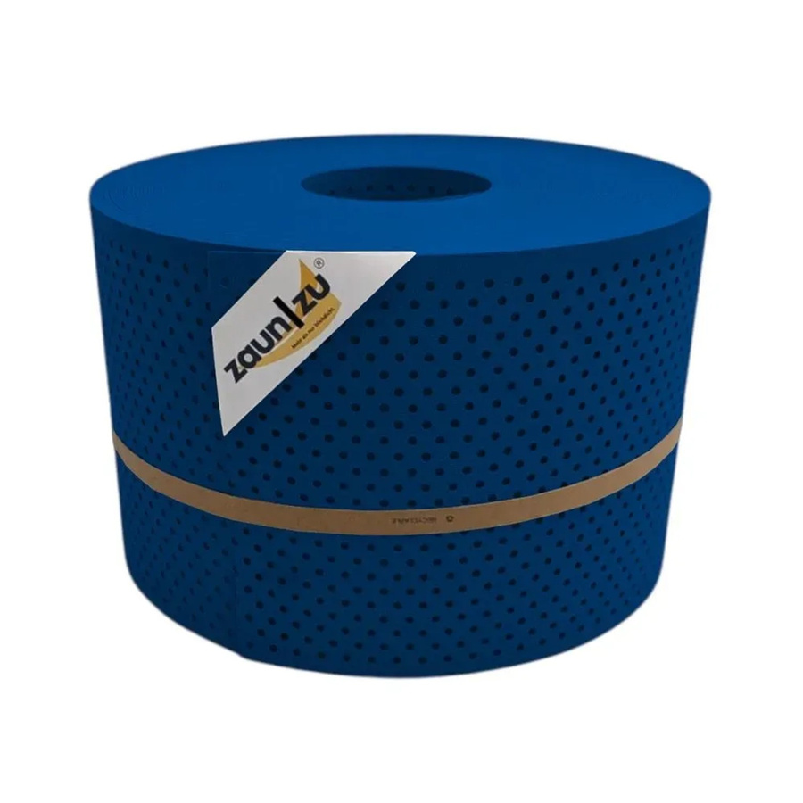 zaun zu Sichtschutzstreifen PP Premium gelocht semi-transparent Enzianblau 50m - Bild 2