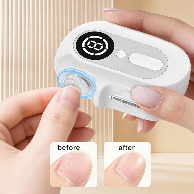 Sarmocare Elektrischer Nagelknipser 2-in-1, USB-aufladbar, für Hände & Füße - Bild 1