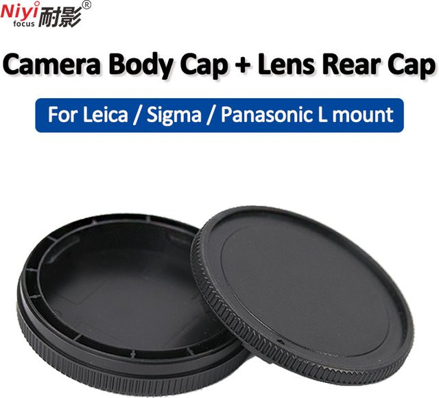 NiYi Kamera-Objektivdeckel und Körperabdeckung für L-Mount Leica Sigma Panasonic Lum Lumix, Schwarz - Bild 1