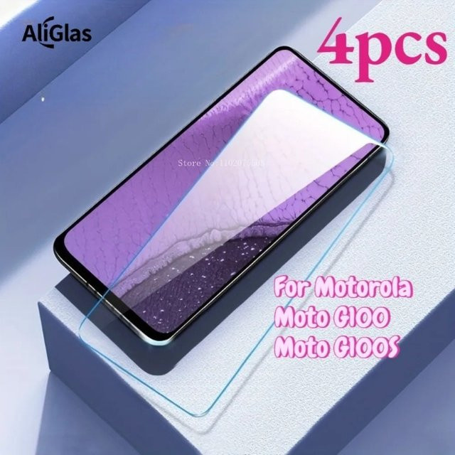4er-Pack HD-Hartglasfolie für Motorola Moto G100-Serie und Moto G100S, transparente 9H Schutzfolie - Bild 1