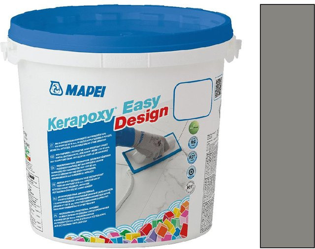 Mapei Kerapoxy Easy Design Epoxidharz-Fugenmörtel Farbe 113 Grau 3 kg - Bild 1