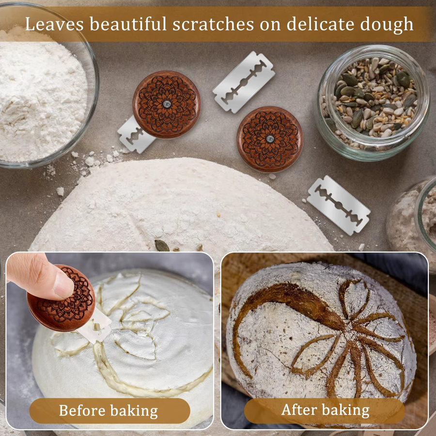 Willstar Brotmesser aus Holz in Braun für Bäckerei und Sauerteig-Backen - Bild 4