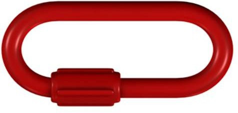 Dörner + Helmer Kettennotglied mit Schraube aus Kunststoff in Rot, 20 Stück - Bild 1