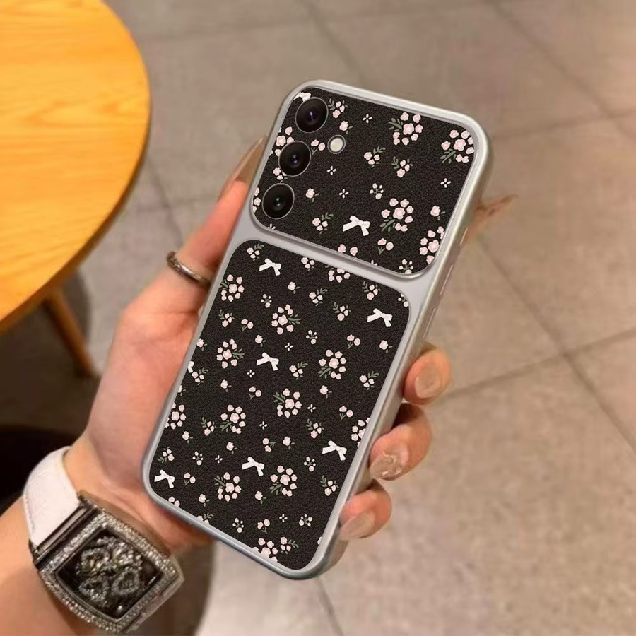 Leder-Handyhülle mit Schleife und Blume für Samsung S26 Ultra S25 A56 A17 A07 A36 A26 A16 Silikon-Schutzhülle mit Trageband - Bild 4