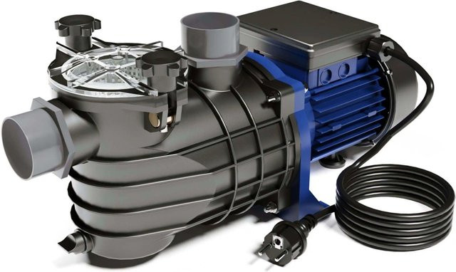 Wiltec Pool Pumpe Schwarz mit 10800 L/H und 180 W als Schwimmbad Filter- und Umwälzpumpe - Bild 1