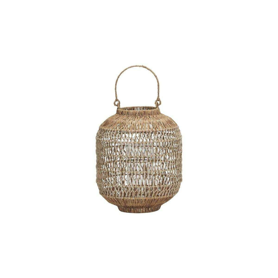 House Doctor Laterne Dive in Natur mit Eisen und Jute, Höhe: 34 cm - Bild 1