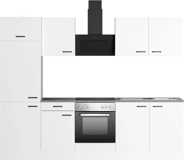 OPTIFIT Küchenzeile Bonn214 in Weiß mit E-Geräten, Breite: 270 cm, Höhe: 210 cm, Tiefe: 60 cm - Bild 1
