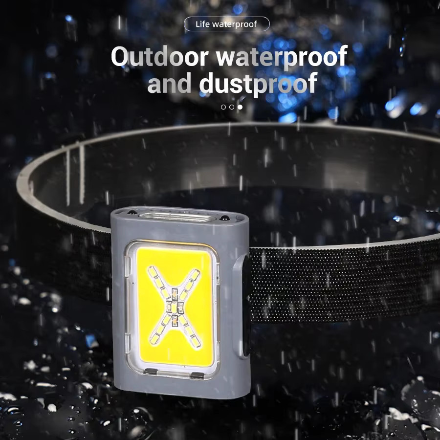 KDULIT Induktions-LED-Stirnlampe mit Magnet und wiederaufladbarem Akku für Arbeit, Wandern und Camping - Bild 4